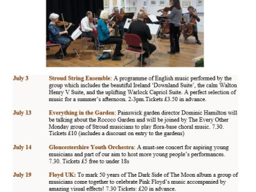 Tetbury Goods Shed - July Highlights